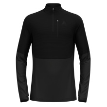 Odlo Langarmshirt Descent Ceramiwarm Mid Layer mit Halbreissverschluss Unterwäsche schwarz Herren